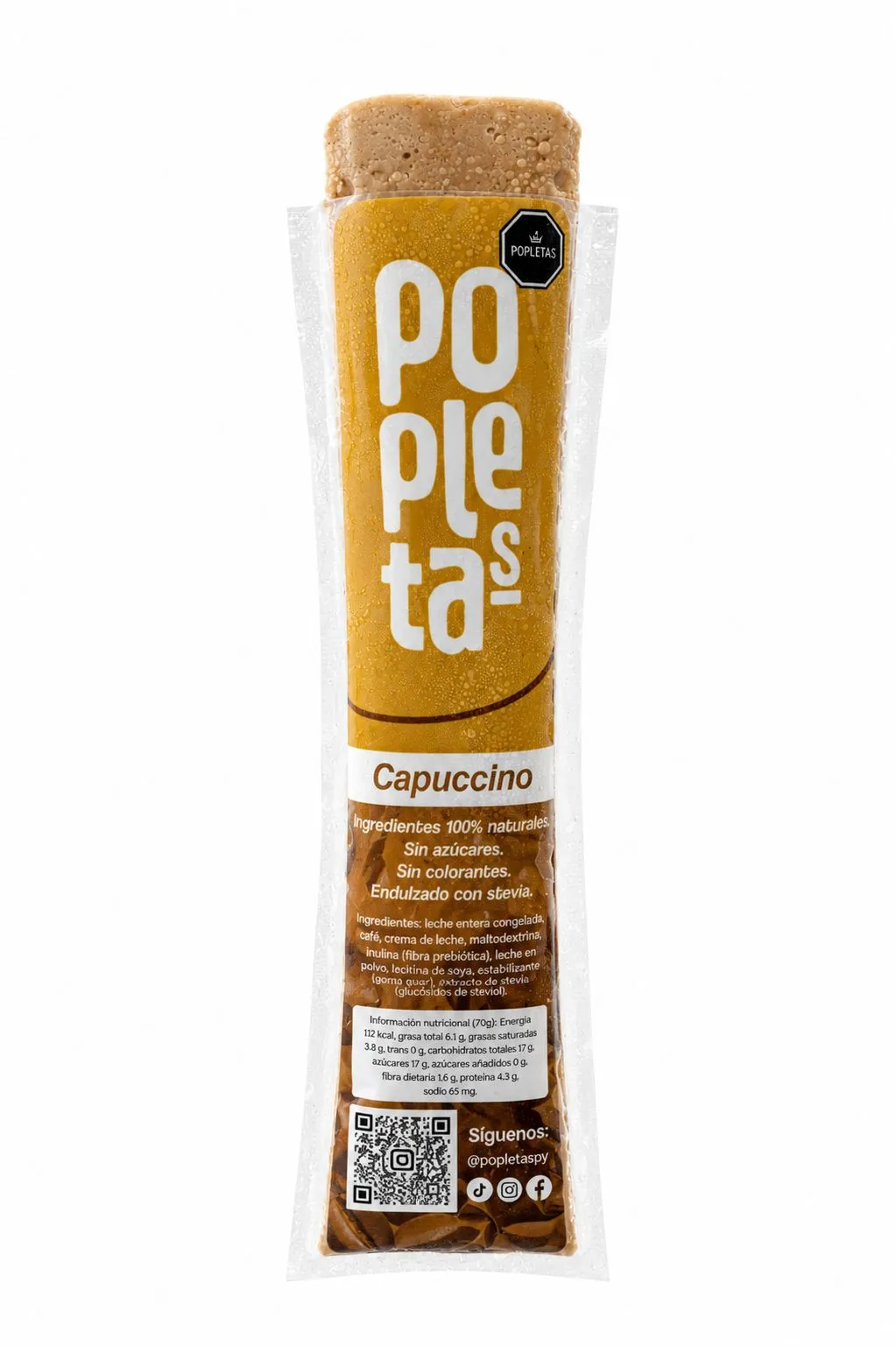 Paleta Popletas sabor Capuccino